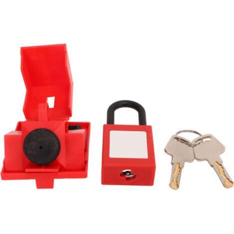 Rosvola Pince sur le dispositif de verrouillage du disjoncteur, cadenas de sécurité en Nylon à manille de 38mm pour l'étiquetage du verrouillage