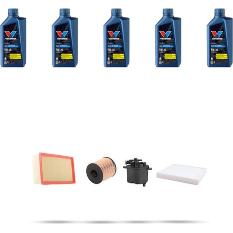 Kit tagliando 4 FILTRI e 5L OLIO compatibile con Peugeot 407 2.2 Hdi 125kw dal 2006 (1/5)