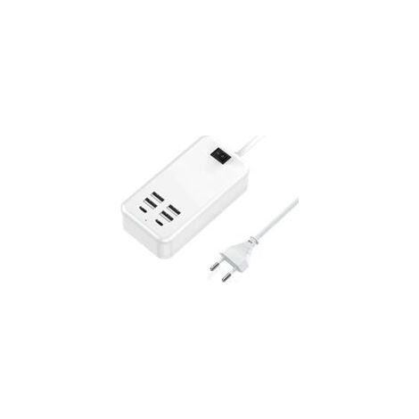 USB-C-Ladegerät, 6-Port-USB-Ladegerät, 2 USB-C-Anschlüsse + 4 USB-A-Anschlüsse, Multi-USB-Ladegerät. – Crezuo
