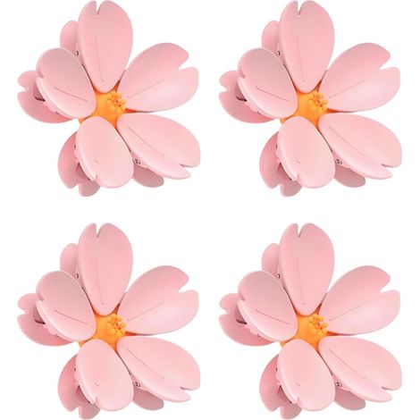 4-teiliges Set magnetischer Lebensmittelbeutelclips, blumenförmig, geeignet für Kühlschränke, Metallschränke, Büros, Küchen und Cafés (1/5)