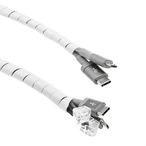 gaine De Rangement Universelle Pour Cbles, 2m, Blanc (1/5)