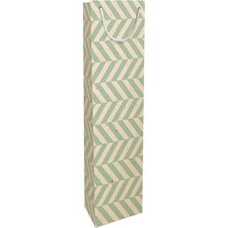 Braun & Company Geschenktragetasche Fischgrät Graspapier 9 x 36 x 7cm Papiertüte