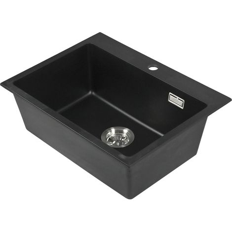 Einbauspüle "Kingston" mit Zubehör schwarz Granitoptik (1/5)