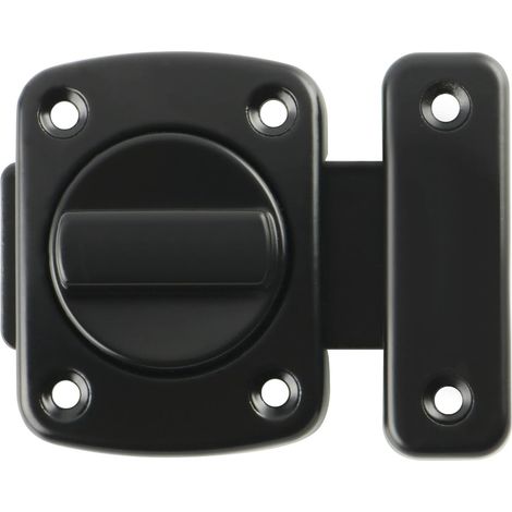 Drehriegel-Türschloss mit 6 Bolzen für Türen, Fenster, Schränke und Garten, mattschwarze Metalloberfläche, EMS250U-B (1/4)