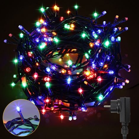 SWANEW 10M 100LED IP44 8-mode festone luce di Natale all'aperto decorazione giardino interno per Natale compleanno matrimonio soggiorno colorato (1/5)