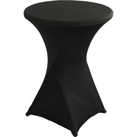 Housse De Table Haute - Élastique En Spandex Polyester - Pour Tables Cocktail 80x110 Cm - Usage Événementiel Intérieur Extérieur - 1 Pièce (1/5)
