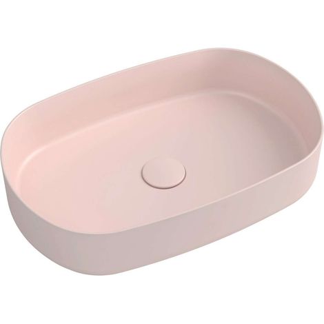 Sapho Infinity - Lavabo sobre encimera, 550x360 cm, sin rebosadero, rosa salmon 10NF65055-2S (1/4)