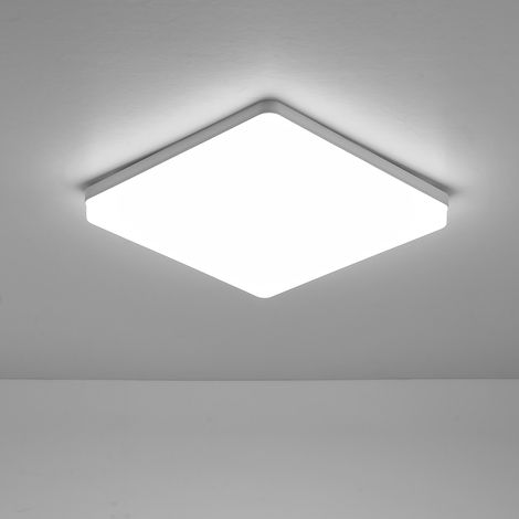 Plafonnier LED encastré 48 W, lampe carrée pour cuisine, chambre à coucher, couloir (lumière blanche 6500-7000 K) (1/5)