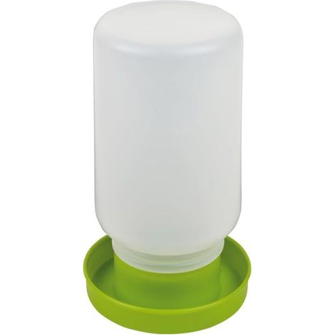 1 Abreuvoir Poussins, Plastique Semi-Transparent, Capacité 1L, 11x17,5cm, Pour élevage Volailles