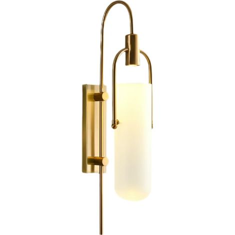 Balde - Lampada da parete a LED 65 cm in metallo dorato + vetro (1/5)