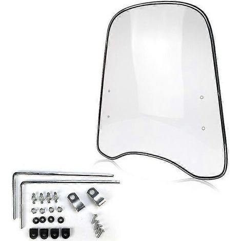 Extension de pare-brise de moto, spoiler réglable, fixation par pince, déflecteur de vent à bordure élargie pour motos et vélos. (1/5)