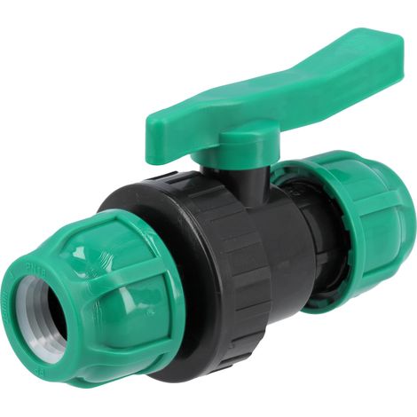 Kugelhahn 25 x 25 mm aus Polypropylen für Wasserinstallationen