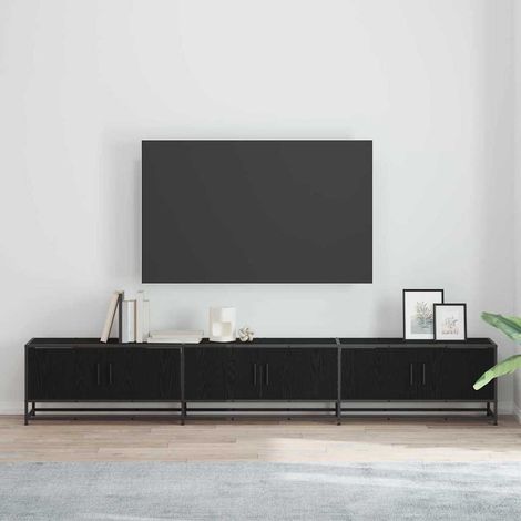 Gabinete de TV Roble negro 240 x 35 x 41 cm