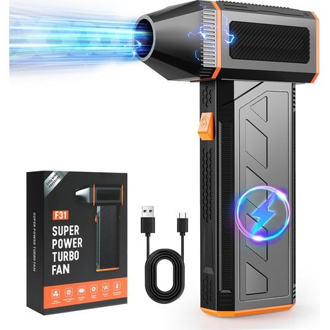 Soufflette Air Comprimé, Souffleur Batterie 130 000 tr/min, Mini Souffleur Sans Fil Puissant 3 Vitesses à Grande Vitesse, Souffleur Electrique pour PC, Voiture, Clavier, Remplace le Bombe Air Sec (1/5)
