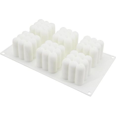 Silikon-Kerzenform, 3D-Antihaft-Silikonform für Würfel, Eiscremeform, Schokoladengebäckform, Back- und Dessertwerkzeug. (1/4)