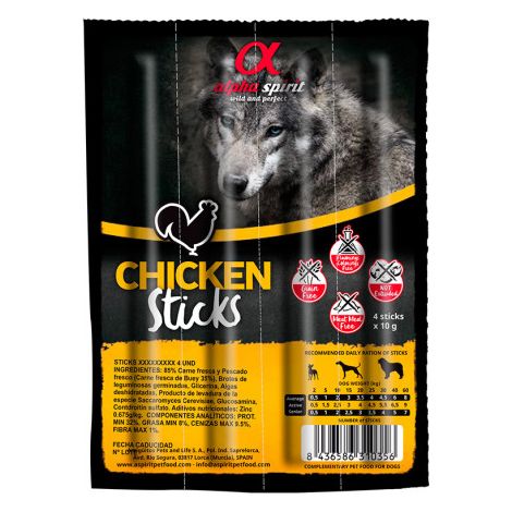 Alpha Spirit Ristrra von HЩhnerbars fЩr Hunde 4 Bars x 10g - 16 Einheiten