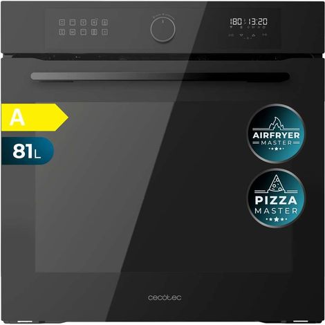 Integrierter Backofen Airfryer Glass Black 81L Fassungsvermögen, 11 Funktionen mit Airfryer Master, Pizza Master, Steam Asisst, Steam EasyClean, 3D cooking, Klasse A.