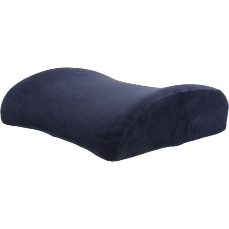 Coussin de soutien lombaire uni en peluche ergonomique, coussin de soutien dorsal en mousse à mémoire de forme pour la maison, la voiture ou le bureau. (1/5)