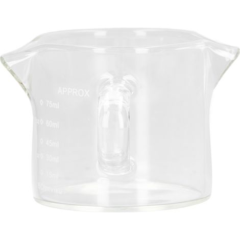 Tasse à Mesurer Café 75ml avec Poignée Double Becs Résistante à la Chaleur Verre Doseur Lait Ustensiles de Cuisine (1/5)