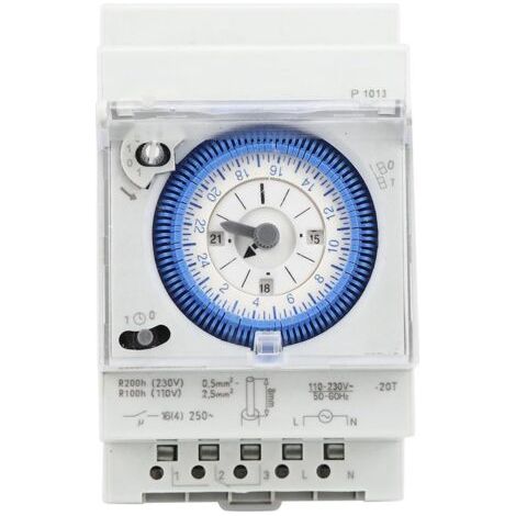 BARKBUSTERSHorloge Piscine Mécanique 16A 250V Programmateur Piscine Horloge Chauffe Eau 15 Minutes 24 Heures pour Hogar, Cocina, Exterior Iluminación Exterior (1/5)