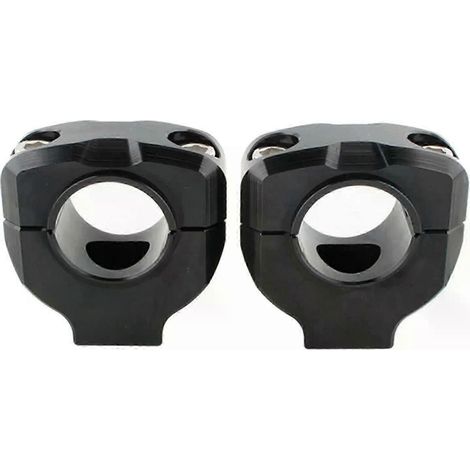 Lot de 2 rehausseurs de guidon de 28 mm (1/8 pouce) avec colliers de fixation pour moto, quad et moto tout-terrain ( ) (1/5)