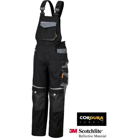 Salopette de travail fenix tm M noir renforts cordura réfléchissants