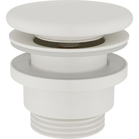 BERNSTEIN - Valve d'évacuation Céramique Blanc mat Ø67mm Système Bonde d'évacuation pour lavabos sans trop plein - FLOWTEC
