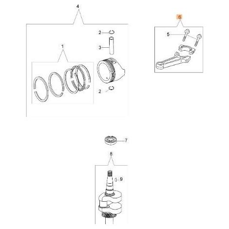 KIT DE BIELA ORIGINAL EMAK L66150080A