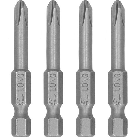 Lot de 10 embouts de tournevis électriques magnétiques cruciformes trempés S1/4 de 5 mm (1/5)