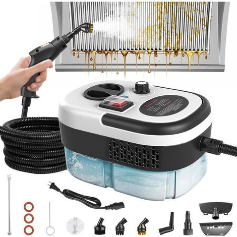 Nettoyeur vapeur pour la maison et la voiture, nettoyeur vapeur à 3 niveaux de puissance réglable, 2500 W, grand réservoir de 1,2 L (1/5)