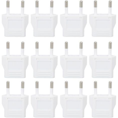 Adaptateur de prise de voyage européenne, 12 pièces, coque PC, convertisseur européen 110 - (1/5)