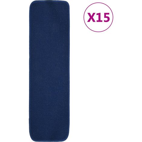 Antirutsch Stufenmatten 15 Stk. 75x20 cm Marineblau Rechteckig