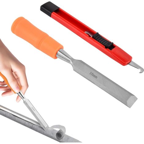 Werkzeugset zum Entfernen von Klebeband von Golfgriffen, Klebebandentferner mit Haken, für Graphit-/Stahlschäfte, Golfschlägergriff-Reparaturset