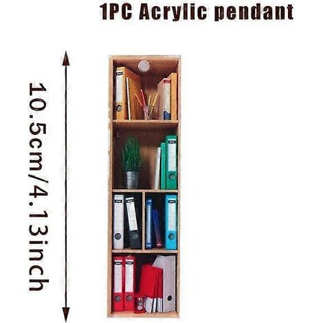 Décoration suspendue pour étagère, ornement pour amoureux des livres, pendentif pour sapin de Noël, cadeaux, décorations de Noël, décorations de Nouvel An, gris foncé (1/5)