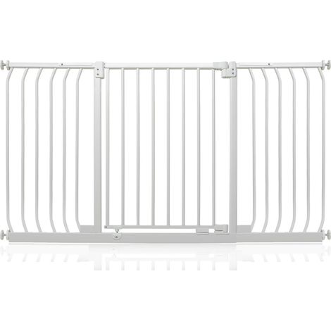 Safetots Elite Pressure Safety Gate, 143cm - 152cm, Matt White, Pressure Fit Stair Gate