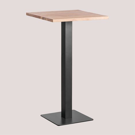 Mesa alta de bar cuadrada en madera de acacia Ristretto SKLUM            
