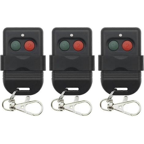 Lot de 3 télécommandes automatiques 330 MHz pour portail automatique, avec duplicateur de 8 commutateurs DIP SMC5326 et porte-clés sans fil pour ouvre-porte de garage. (1/5)