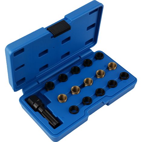 16 Pcs Kit Réparation for Filetage Bougie M14x1.25 Taraud Outils Automobile (1/5)
