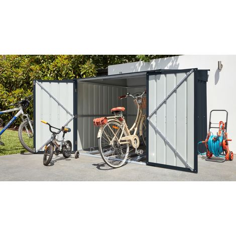 Globel Industries Fahrradgarage "Family", anthrazit, 3,82 m² (1/5)