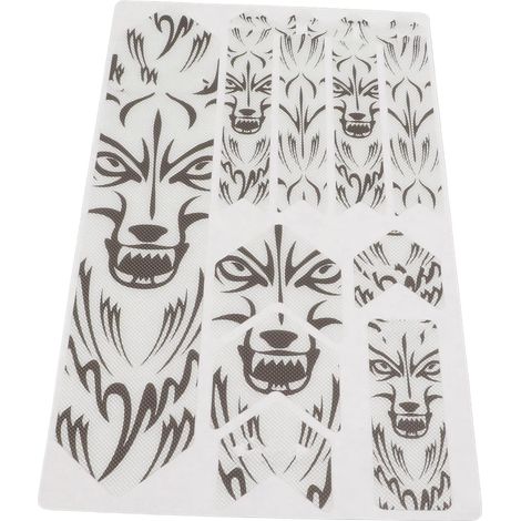 Autocollant de Cadre 3D, Ensemble d'autocollants de Protection pour Vélo de Montagne, Décoratif, Bande de Cadre de Vélo (Modèle de cadre tête de loup) (1/5)