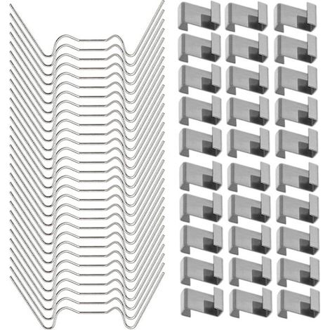100 pinces de fixation pour vitres de serre, en acier inoxydable (1/5)