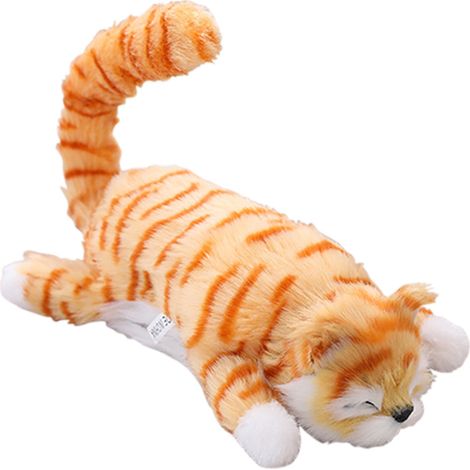 Elektrisch rollende Katzen, die auf dem Rücken schlafen, schreien und sich drehen – Plüschtier mit Simulation für Kinder, geeignet für Geburtstage und andere Anlässe (1/5)