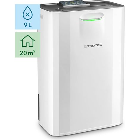 Trotec – Déshumidificateur à adsorption TTR 57 E – Capacité 9l/24h – Pour pièces jusqu'à 20 m² – Fonctionne à 1 °C sans compresseur