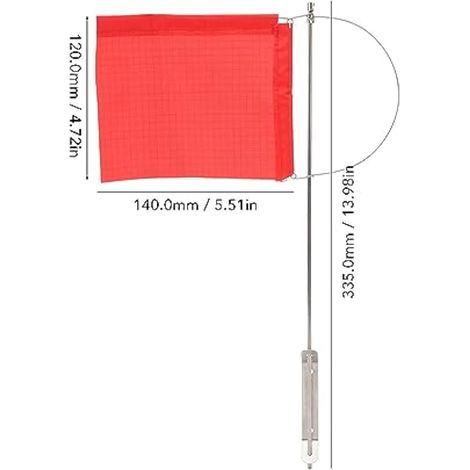 Drapeau indicateur de vent, drapeau marin en acier inoxydable, drapeau rouge pour voiliers, yachts et bateaux (1/5)