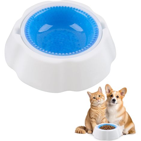 Gamelle Refroidissante Animal, Bol Frais pour Chat, Bol Glacé Chien, GamelleCongelable Chien, Bol d’Eau Rafraîchissant, GamelleRafraîchissante pour Chien Été, Gamelle Eau Fraîche Chat