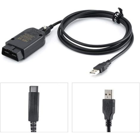 Câble de diagnostic HEX V2 VCDS VAG COM 25.3 pour VW/AUDI/Skoda/Seat – Câble USB pour scanner – Compatible avec lecteur automatique