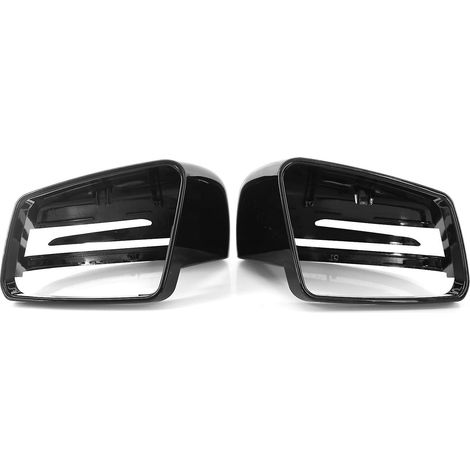 Paar schwarze Rückspiegelkappen als Ersatz für Mercedes-Benz E- und C-Klasse W212, W204 und W221 (2009–2013)