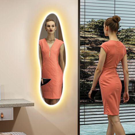 Espejo de Pared de Cuerpo Entero con Luces LED 120x40 cm con Iluminación de 3 Colores Función de Memoria Transparente (1/5)