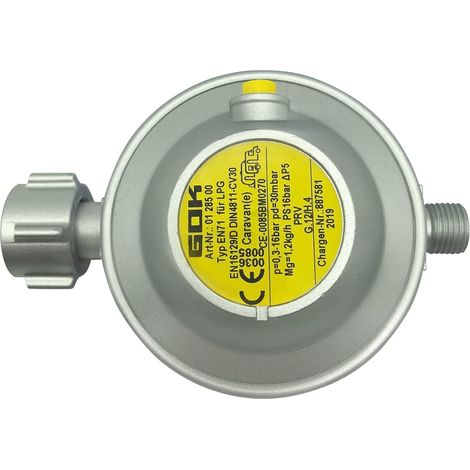 GOK, regolatore per Caravan, 30 mbar, 1,2 kg/h