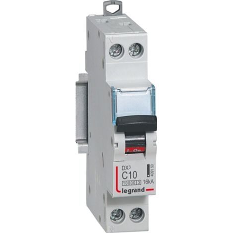 Legrand 409150 Leistungsschalter DX³ 10000-Schraube/Schraube-U+N-230V-10A-16kA-C-Kurve - 1M